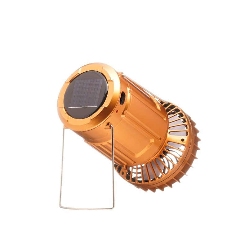 Linterna Solar Recargable con Ventilador y USB